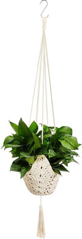 Shappy 1 Pack Jute Crochet Long Plant Hanger by Shappy