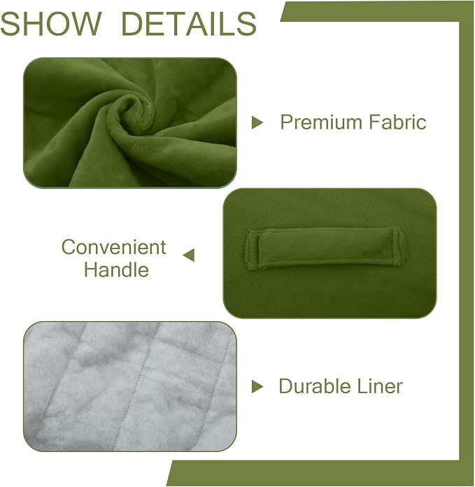 MeMoreCool Square Stuffed Pouf Ottoman Foot Rest, Floor Pouf Foot Stool - Image 5