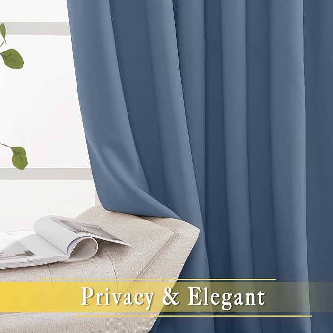 NICETOWN Sliding Door Curtain 108 inches Long, Grommet Blackout Patio Door - Image 5
