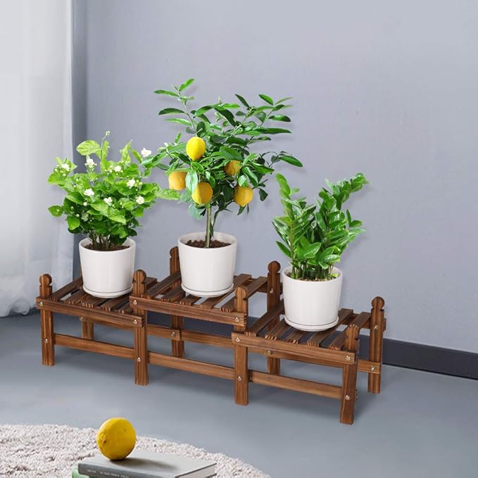 Wood Flower Stand Small Plant Stand Indoor Outdoor Plant Shelf Low Window Shelf - Image 6