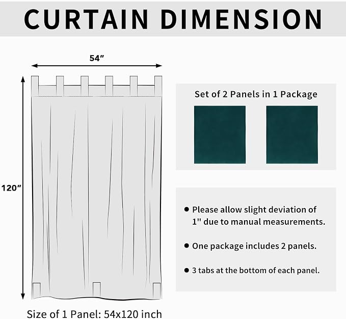 Easy-Going Outdoor Patio Curtains Detachable Tab Top Windproof Weatherproof - Image 6