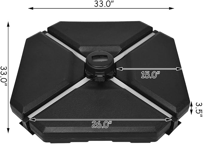 Tangkula 4PCS Cantilever Offset Patio Umbrella Base Weight Stand, 195lbs - Image 4