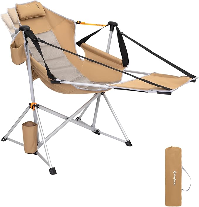 KingCamp Hammock Chair with Footrest – Heavy Duty Swinging Rocking Camping by KingCamp