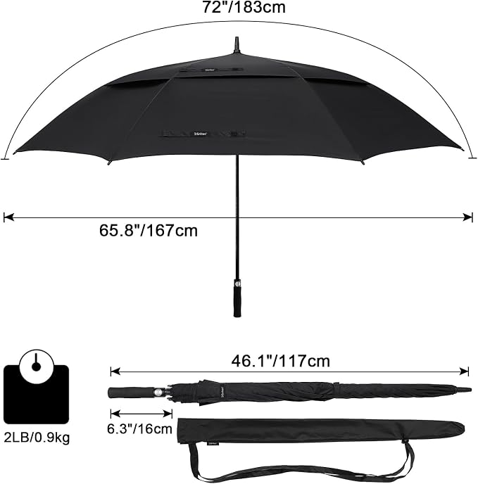 G4Free 47/54/62/68/72 Inch Automatic Open Golf Umbrella Oversize Extra Large - Image 2