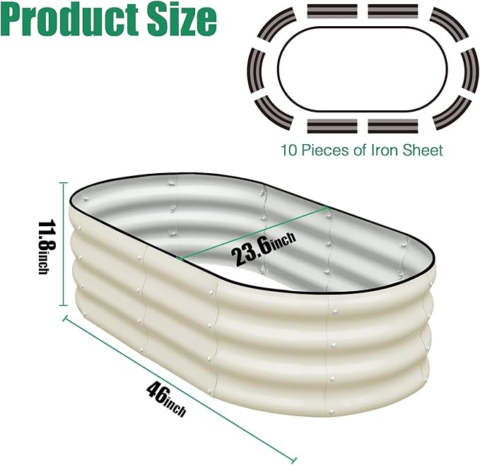 SnugNiture Galvanized Raised Garden Bed Outdoor - Image 3