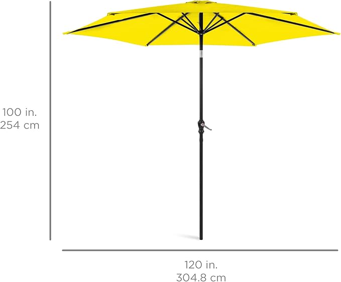 Best Choice Products 10ft Outdoor Table Compatible Steel Polyester Market Patio - Image 7