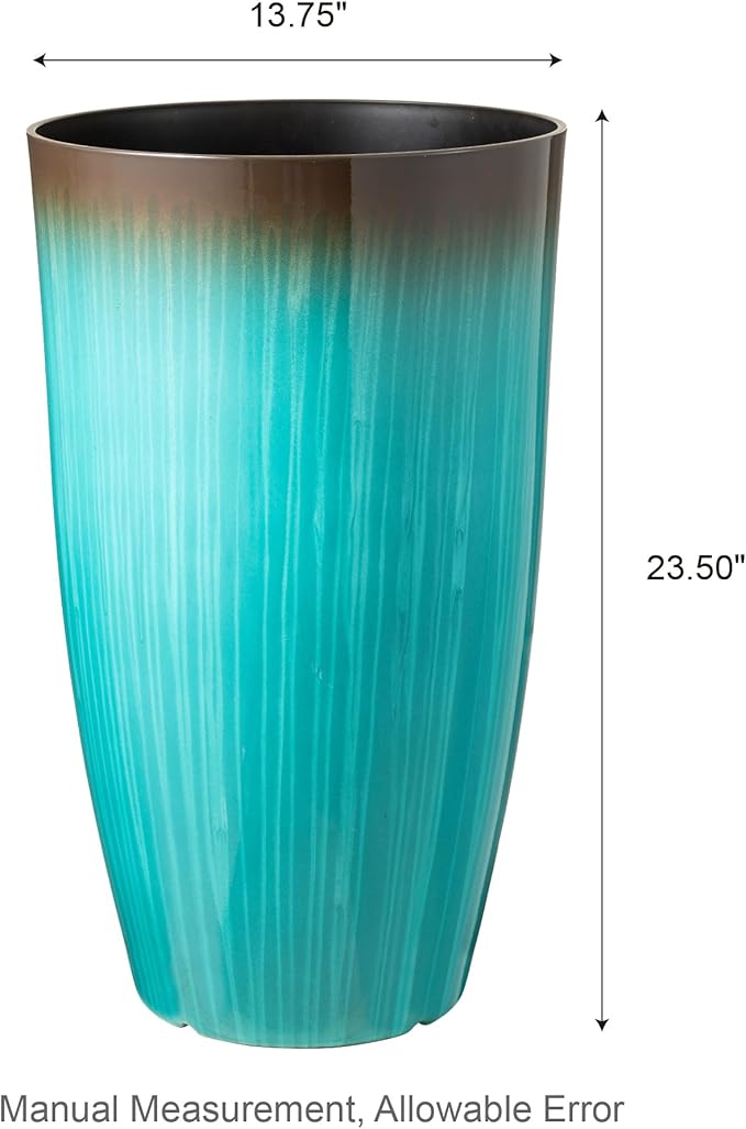 Glitzhome 23.5" H Tall Outdoor Planter, Large Flower Pots - Image 8