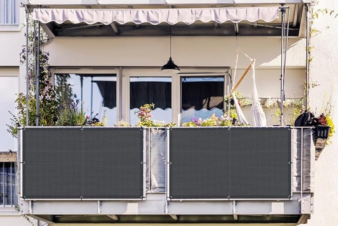 LOVE STORY Balcony Privacy Screen, 2.5'x5' Deck Shield Screen Fence Cover - Image 6