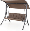 Tangkula 3 Person Porch Swing, Outdoor Swing by TANGKULA