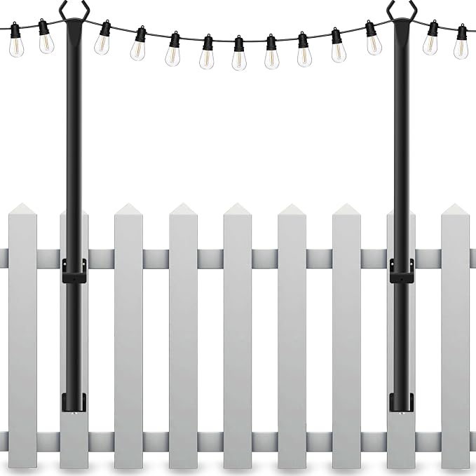 2 Pack String Light Poles, 5Ft Light Poles by Mutovlin