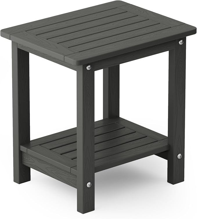 YEFU Outdoor Side Table for Patio: 16" HIPS Weather by YEFU