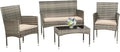 PayLessHere Outdoor Furniture Set 4 Pcs Modular Patio Furniture Set Water by PayLessHere