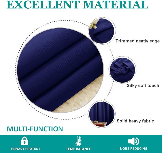 NICETOWN Blackout Wide Sliding Door Curtains - Image 4
