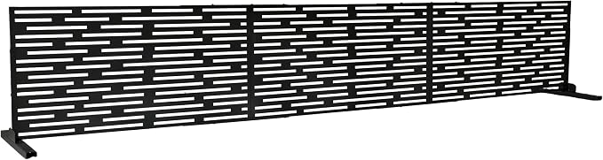 Oakland Living 6 ft. X 4 ft. Black Freestanding Metal Privacy Screen Room - Image 6