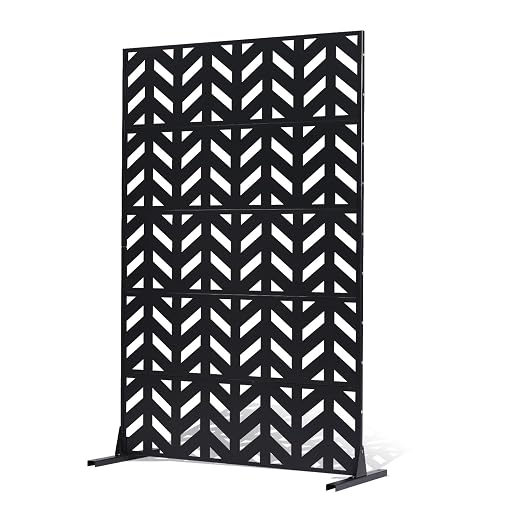 VEVOR Metal Privacy Screen, Outdoor Privacy Screens 5-Panel, Freestanding - Image 11