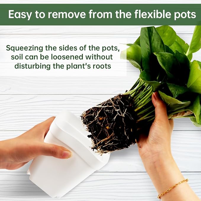 120 Pcs Nursery Pots 3.5 Inch, Plastic Seed Starting Pot - Image 2