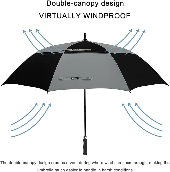 G4Free 47/54/62/68/72 Inch Automatic Open Golf Umbrella Oversize Extra Large - Image 2