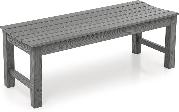 Stoog Outdoor Bench, 2-Person Outdoor Dining Bench, All-Weather HIPS Garden by Stoog