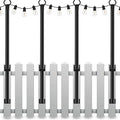 4 Pack String Light Poles, 5 Ft Light Poles by Mutovlin