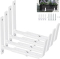 Y&M 4 Pack Adjustable Planter Box Brackets, Universal Window Box Brackets by YM