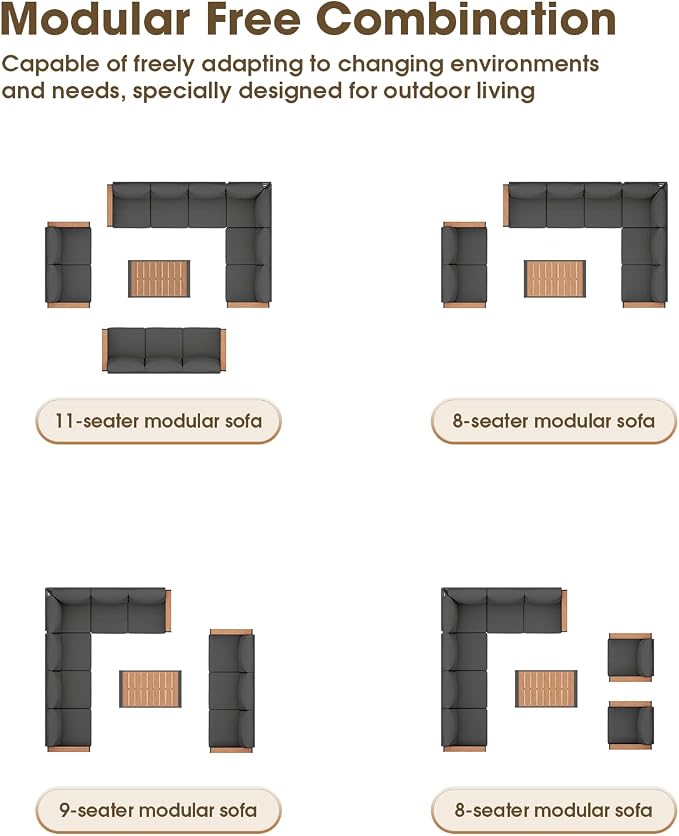 Aluminum Outdoor Patio Furniture 3 Seats, All-Weather Outdoor Patio Sofa - Image 7