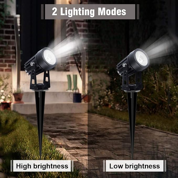 APONUO Solar Spotlights Landscape Lights Low Voltage Outdoor Solar Spotlight - Image 3
