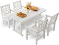 HDPE Dining Table Set for 4, 5-Piece Outdoor Table and Chairs Include 4 Dining by Unknown