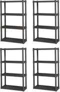 Sterilite 4-Pack 4 Shelf Unit, Heavy-Duty Shelving Storage and Utility Rack by Sterilite