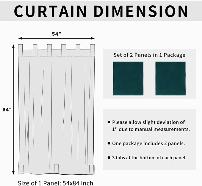 Easy-Going Outdoor Patio Curtains Detachable Tab Top Windproof Weatherproof - Image 6