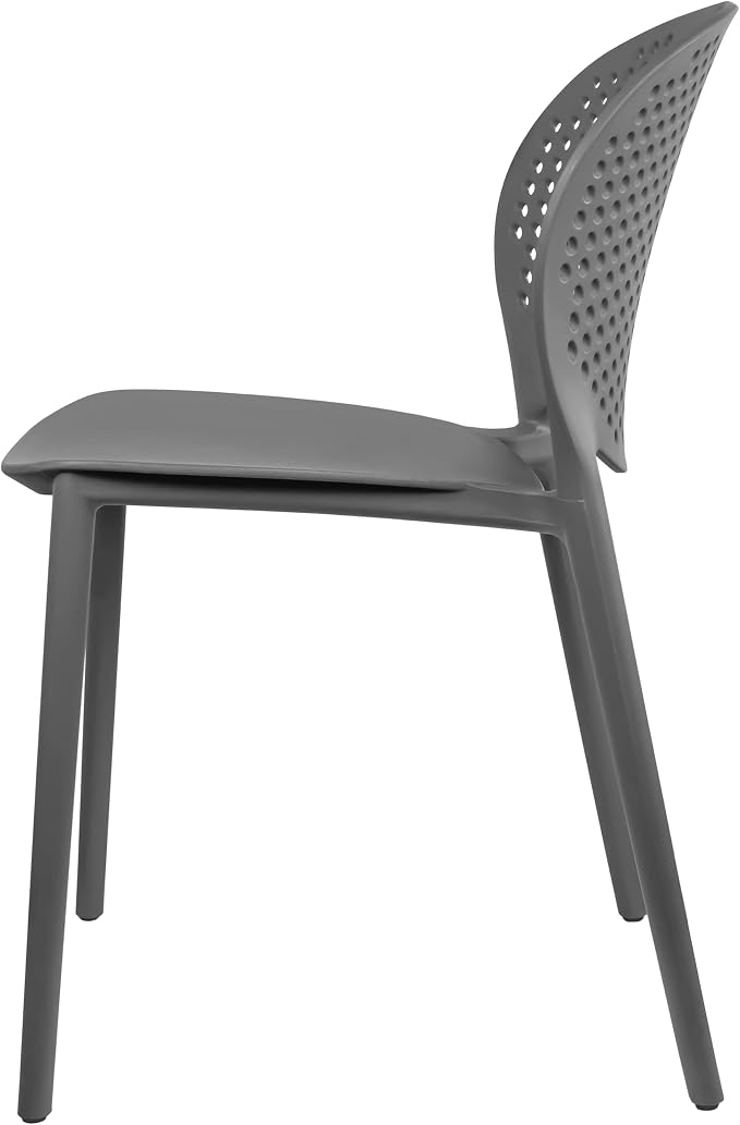 2xhome Set of 2 Patio Dining Chairs | Modern Stackable Outdoor Pool Side Chair - Image 7