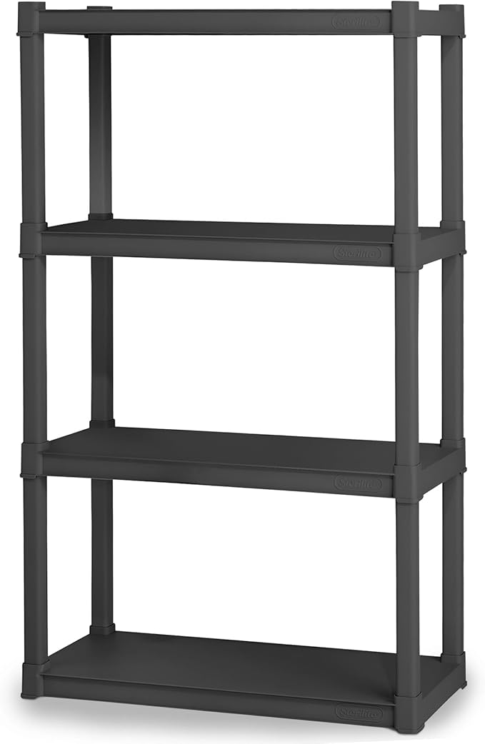 Sterilite 2-Pack 4 Shelf Unit, Heavy-Duty Shelving Storage and Utility Rack - Image 7