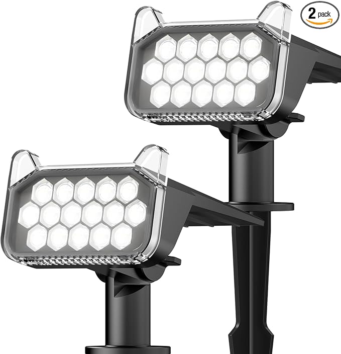 WdtPro Solar Spot Lights Outdoor Waterproof, Bright Solar Lights Outdoor by WdtPro