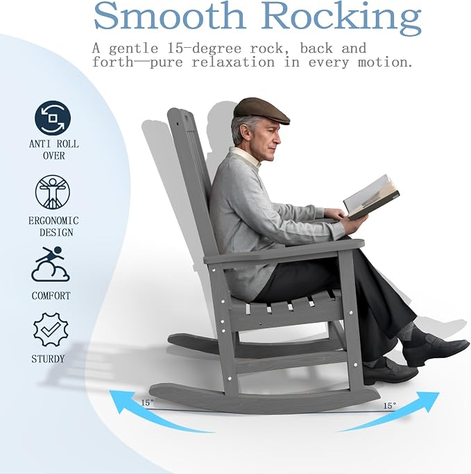 Oversized Rocking Chair, Outdoor Rocking Chair - Image 6