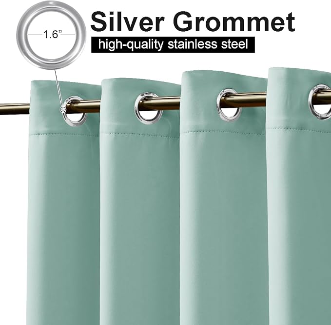 NICETOWN Outdoor Curtains for Patio Waterproof 95 inches Long 2 Panels - Image 3