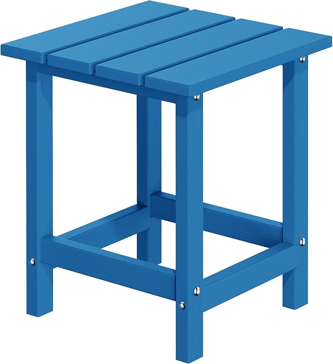 MUCHENGHY Adirondack Outdoor Side Table, 14.7" Patio Side Table Weather by MUCHENGHY