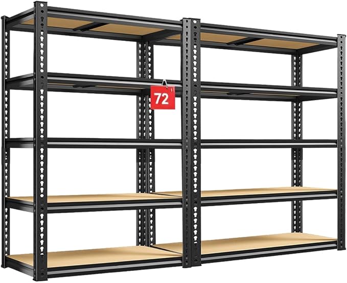 72" H Storage Shelves, Storage Shelves Heavy Duty, 2400LBS Metal Shelving Units by Unknown