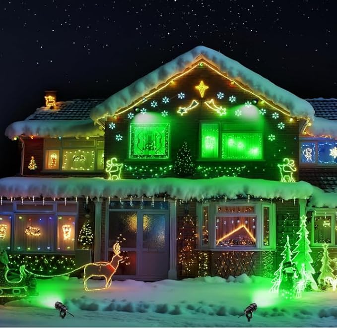 Halloween Christmas Outdoor Spotlights Green Landscape Lights Outdoor Spotlight - Image 3