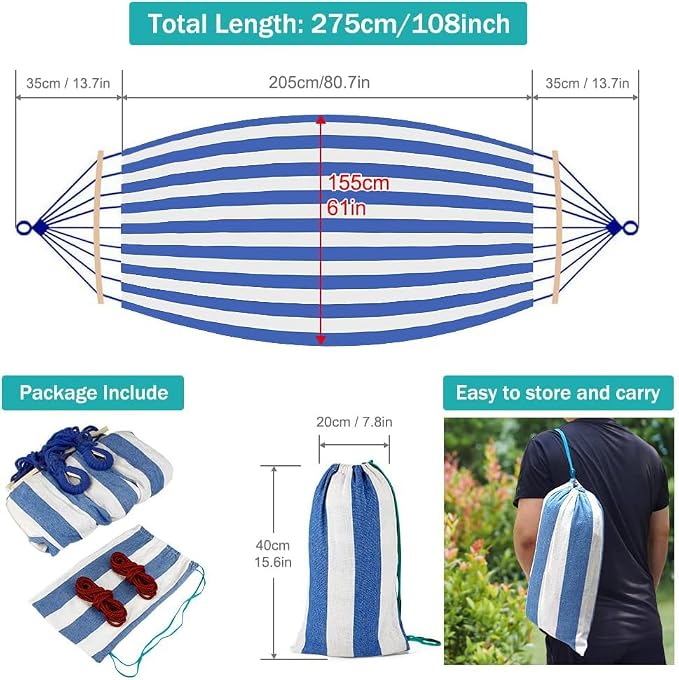 MOSFiATA Hammocks Portable Camping Hammock Upgraded 550lb Comfortable Fabric - Image 3