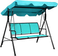 TANGKULA 3 Person Patio Swing, Steel Frame by TANGKULA