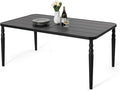 NUU GARDEN Weather-Resistant Outdoor 61” x 37” Rectangle Metal Dining Table by NUUGARDENCORPORATION