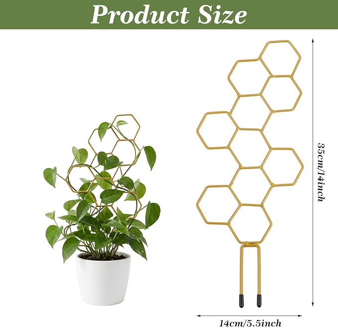 Small Trellis for Potted Plants, 14 Inch Indoor Trellis for Climbing Plants - Image 2