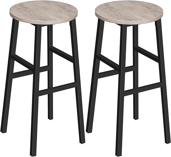Bar Stools, 28 Inch Kitchen Breakfast Bar Stools, Industrial Stools, Easy by MAHANCRIS