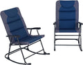 Outsunny Oversized Folding Rocking Camping Chair Set of 2, Padded Outdoor by Outsunny