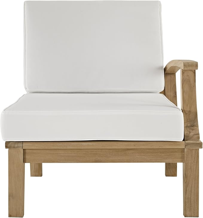 Modway EEI-1149-NAT-WHI-SET Marina Premium Grade A Teak Wood Outdoor Patio - Image 5