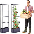 GENMOUS 2 Pack Rectangle 4 Tier Tomato Planter, Raised Garden Bed Tall 45'' by GenMousCo