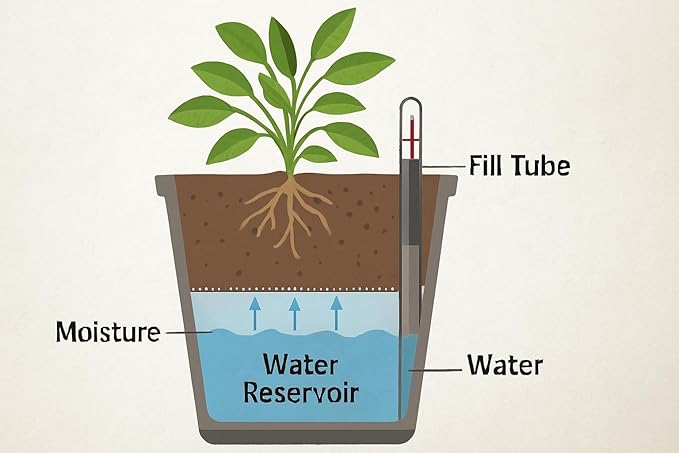 Self Watering Planter Pot with Upgraded Wick System – Modern Indoor Plant Pot - Image 4