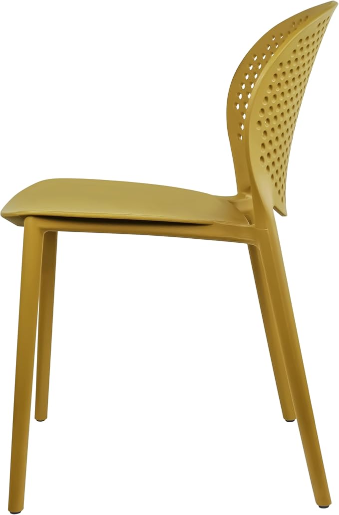 2xhome Set of 4 Patio Dining Chairs | Modern Stackable Outdoor Pool Side Chair - Image 7