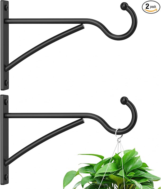 6 Inch 2 Pack Heavy Duty Plant Hangers Outdoor, Metal Plant Brackets by saffruff