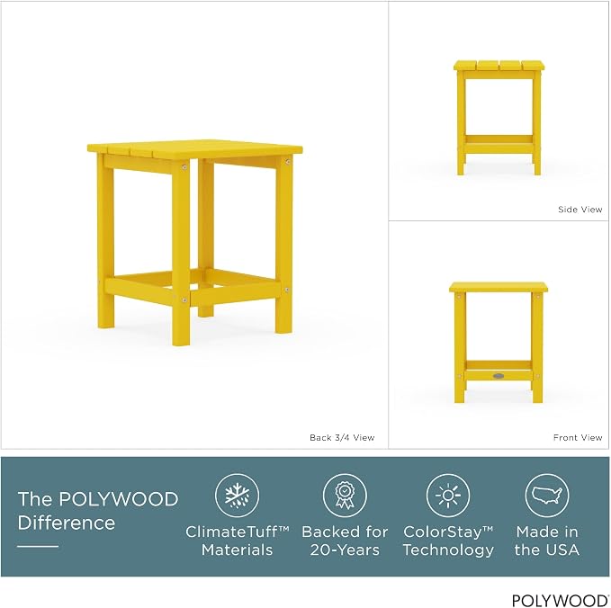 POLYWOOD ECT18LE Long Island 18" Side Table - Image 2
