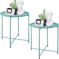 Garden 4 you End Table Set of 2, Outdoor Side Table, Small Patio Table Metal by Garden4you